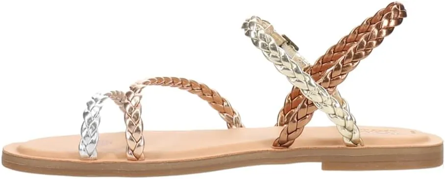 TOMS Womens Kira Braided Flat Casual Sandals Casual - Multi