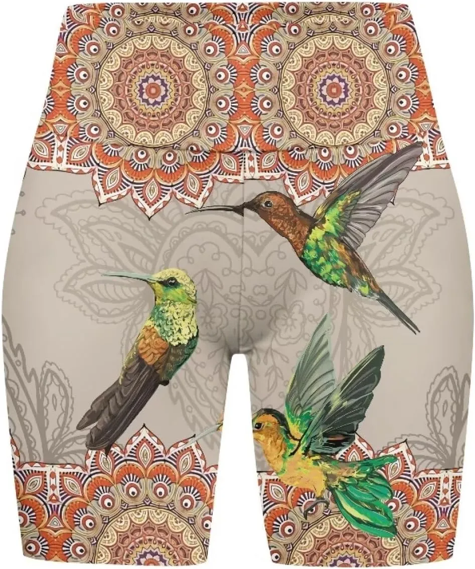 Uourmeti Biker Shorts Women Tummy Control Cycling Shorts Padded Spandex Shorts Plus Size