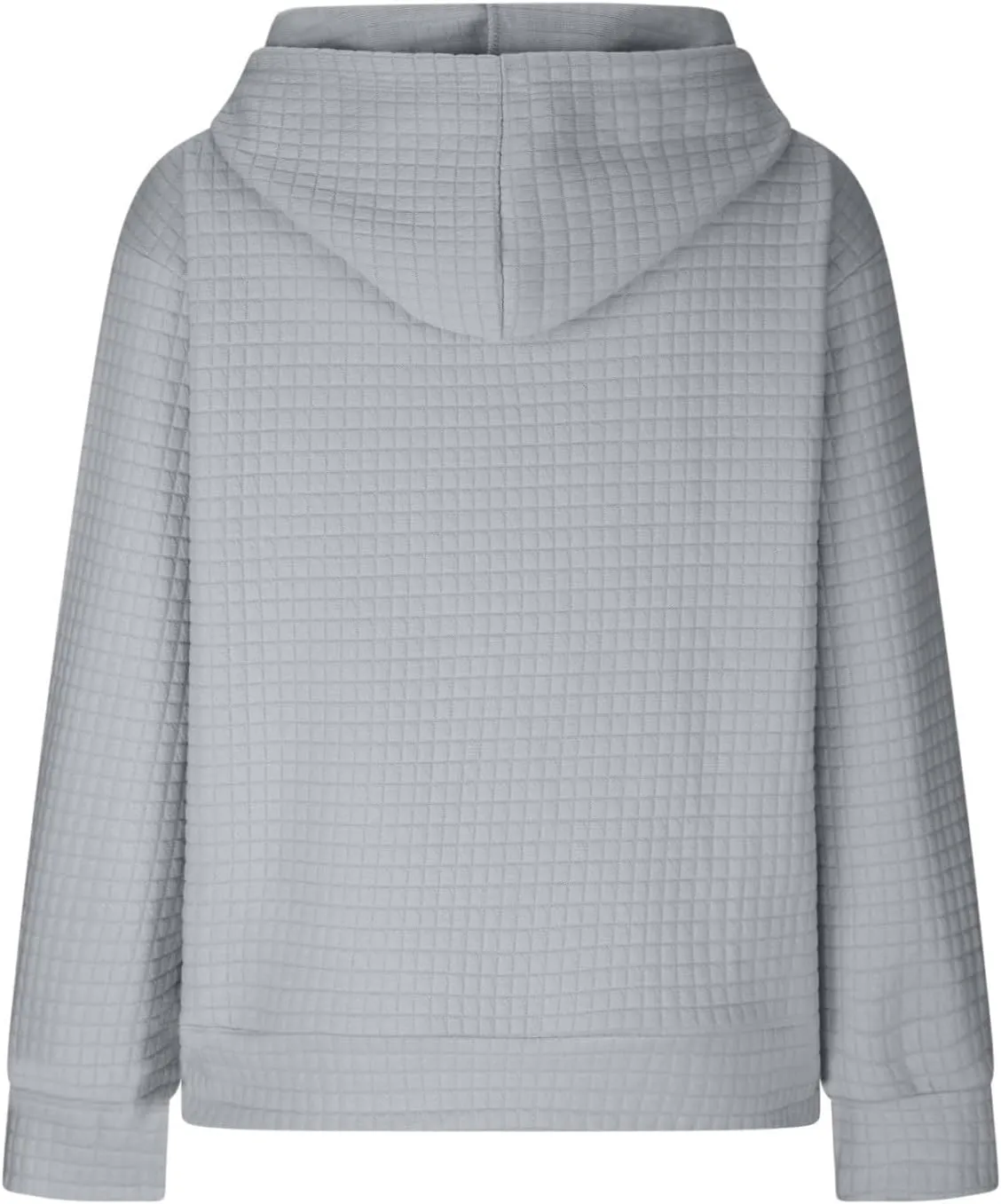 Waffle Knit Hoodie Women Oversized Drawstring Hooded Sweatshirts Y2K Waffle Pullover Loose Fit Casual Cute Clothes