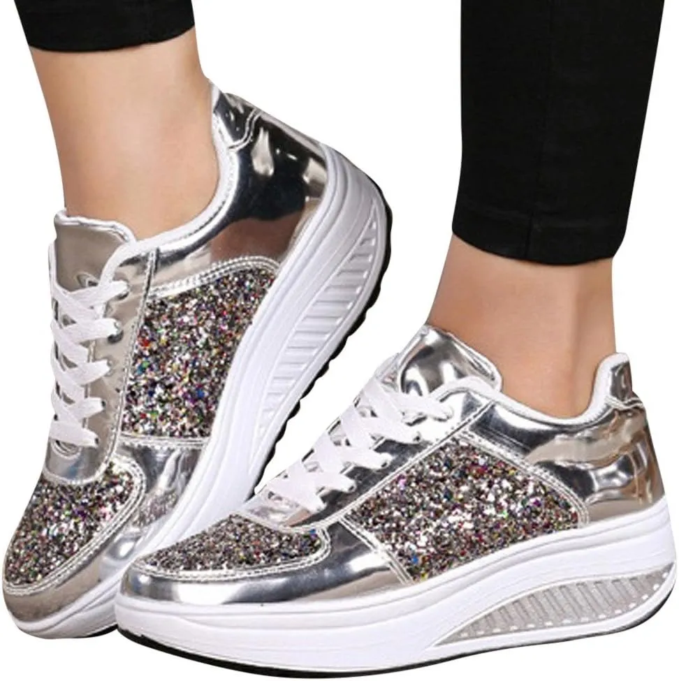 Wedge Fashion Sneakers for Women 2023 Zapatos CModos Y Elegantes De Piso para Mujer Women's Running Shoes Black and White Black Casual Sneakers for Women Platform Women's Black Slip On Dress Shoes