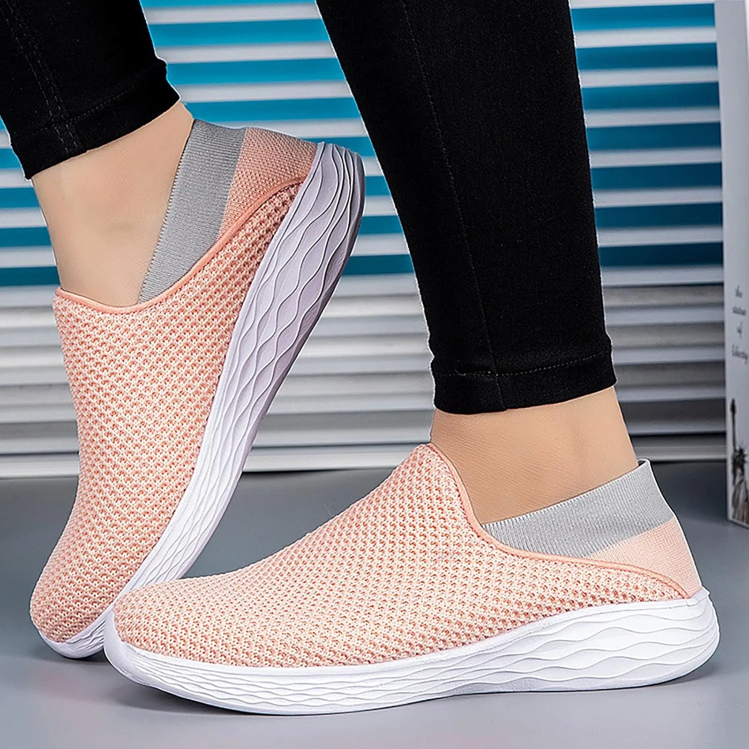 White Women Loafers Business Casual Sneakers Zapatos para El Gym De Mujer Women's Tennis Shoes 7.5 Wide Women's Running Shoes Breathable Walking Sneakers Comfy Shoes for Women