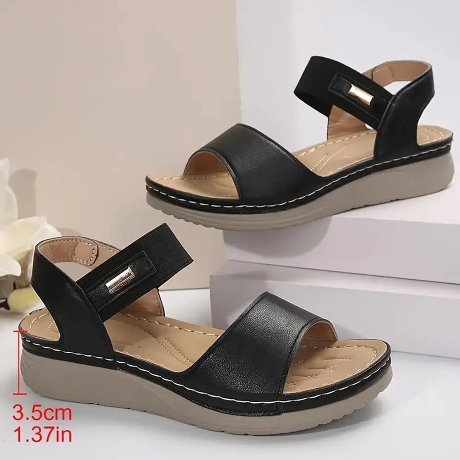 Women 2025 Orthopedic Wedge Sport Sandals with Arch Support Summer Casual Fashion Open Sandals for Women Casual Summer Casual Comfortable Summer Backless Mules Adjustable Slide Walking Shoes