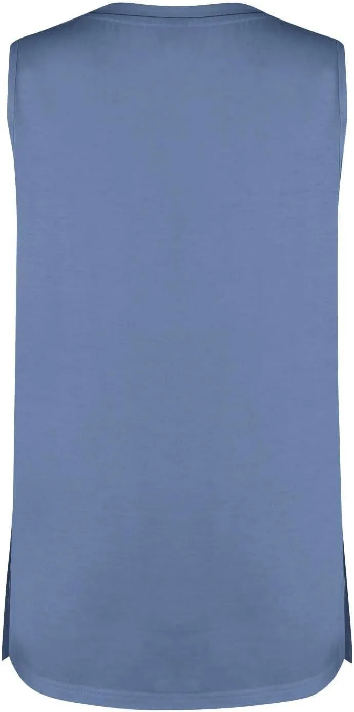 Women Casual Tank Tops Crewneck Sleeveless Shirt Loose Fit Basic Shirts 2024 Trendy Side Split Tunic Top Solid Tee Blouses