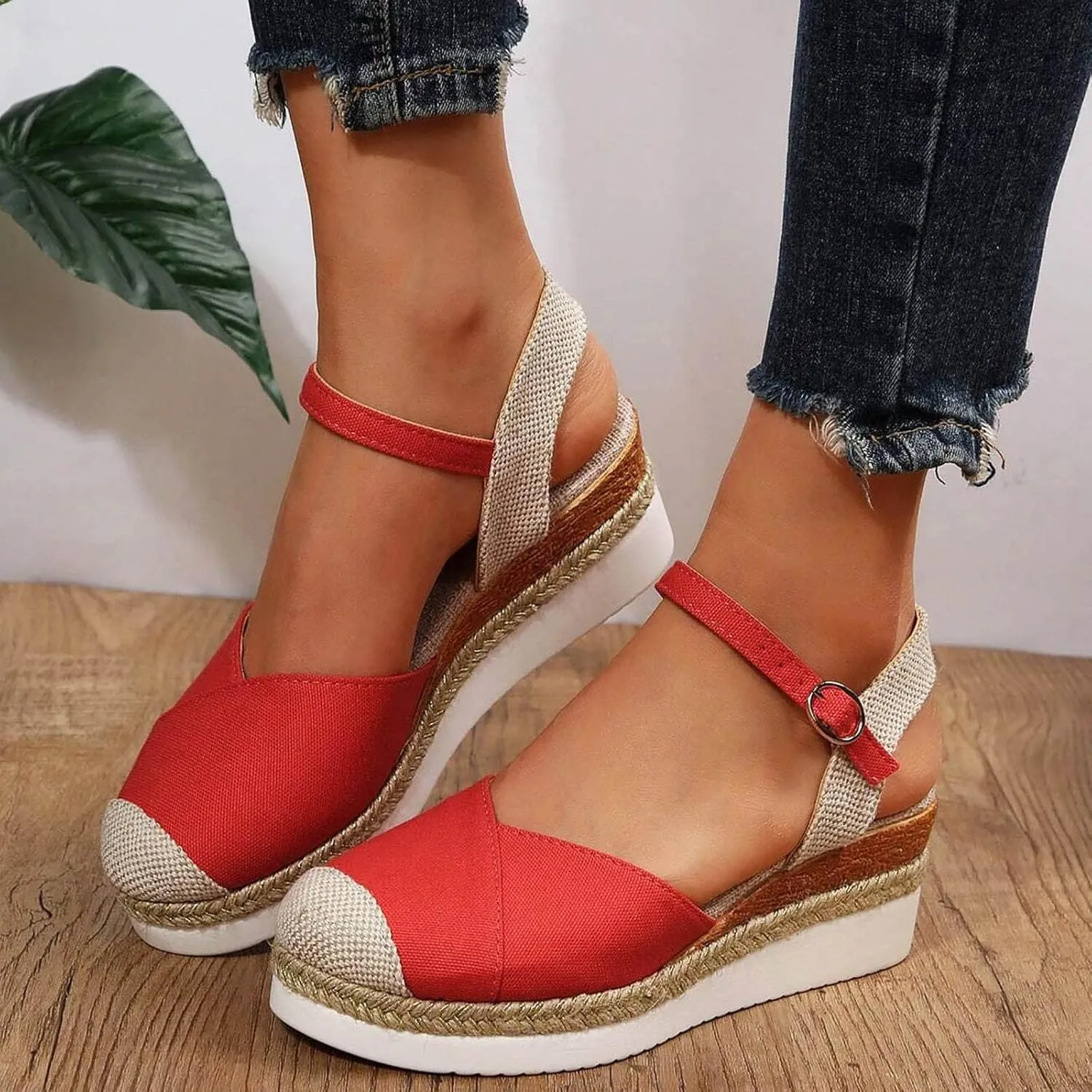 Women Comfortable Sandals,Women Sandals Summer Flat Bottom Slope Heel Fish Mouth Casual Women Sandals Water Sandals Women Orthotic Walking Sandals Orthopedic Arch Support Sandals
