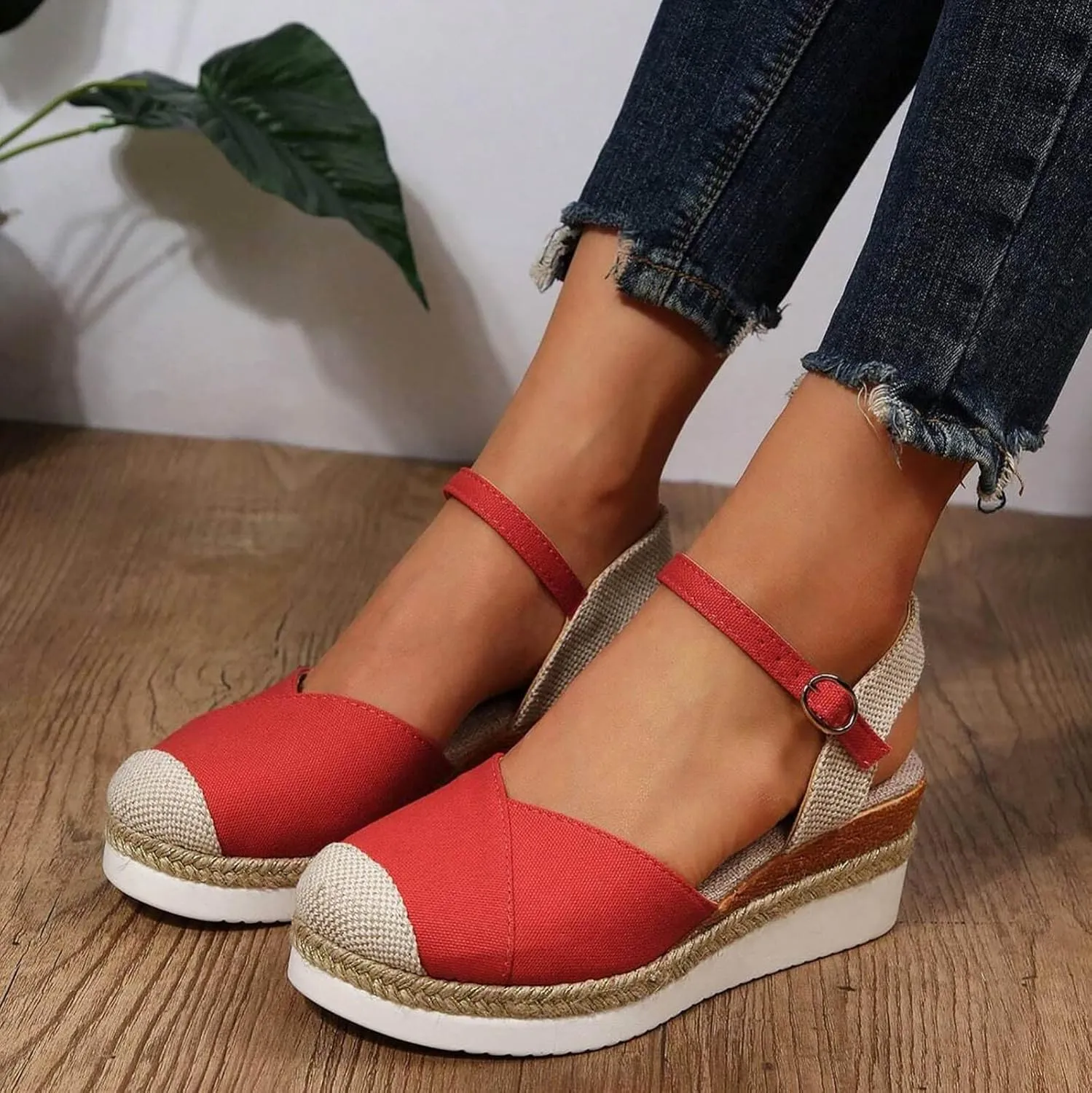 Women Comfortable Sandals,Women Sandals Summer Flat Bottom Slope Heel Fish Mouth Casual Women Sandals Water Sandals Women Orthotic Walking Sandals Orthopedic Arch Support Sandals
