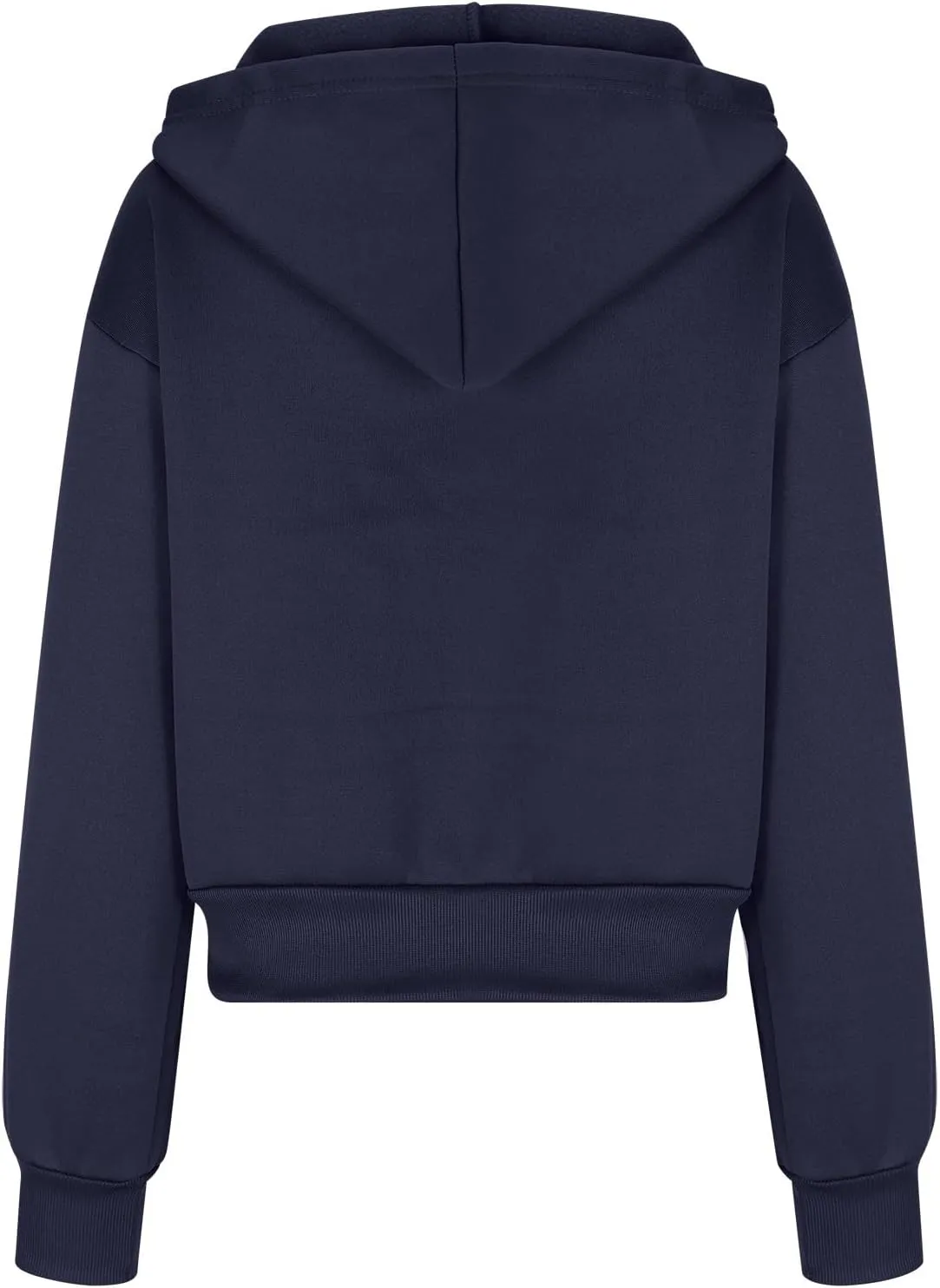 Women Cropped Zip Up Hoodie Oversized Sweatshirt Long Sleeve Trendy Teen Girls Y2K Clothes Loose Athletic Workout Top