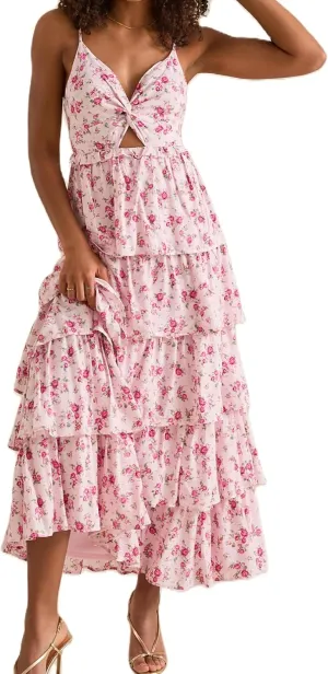 Women Cute Boho Flowy Maxi Dress Spaghetti Strap V Neck Smocked Long Dress Y2K Patchwork Floral Beach Sundress