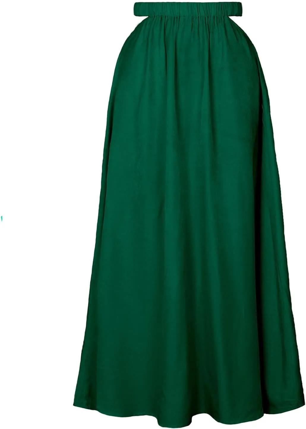 Women Cutout High Waist Midi Skirt Summer Casual Pleated A-Line Skirts Lightweight Flowy Solid Beach Long Skirt
