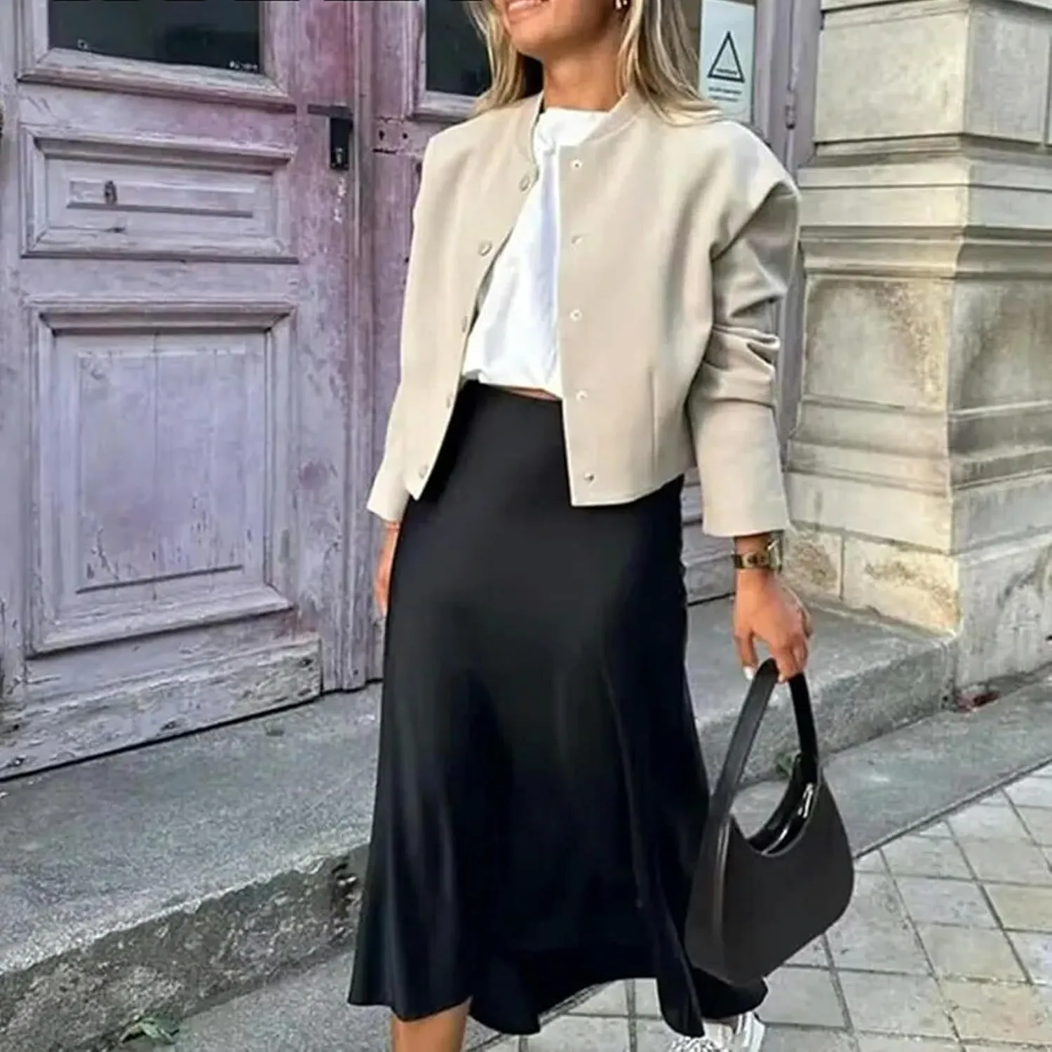 Women Elegant Solid Satin Long Skirt Chic Y2K High Waist Slim Skirts Female Fashion Silk Texture Ladies Tight Midi Skirt