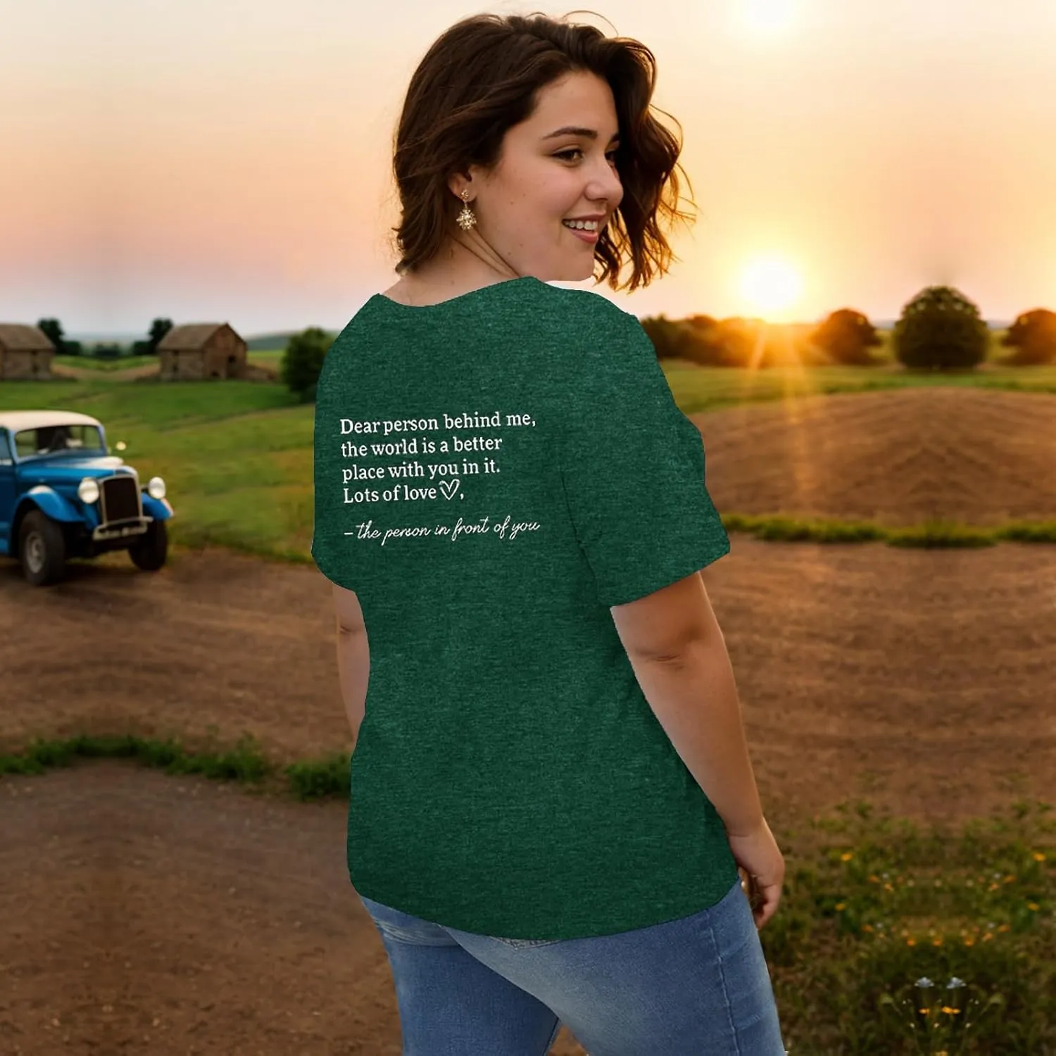 Women Graphic T-Shirts Casual Short Sleeve Tee Tops(Available in Plus Size)