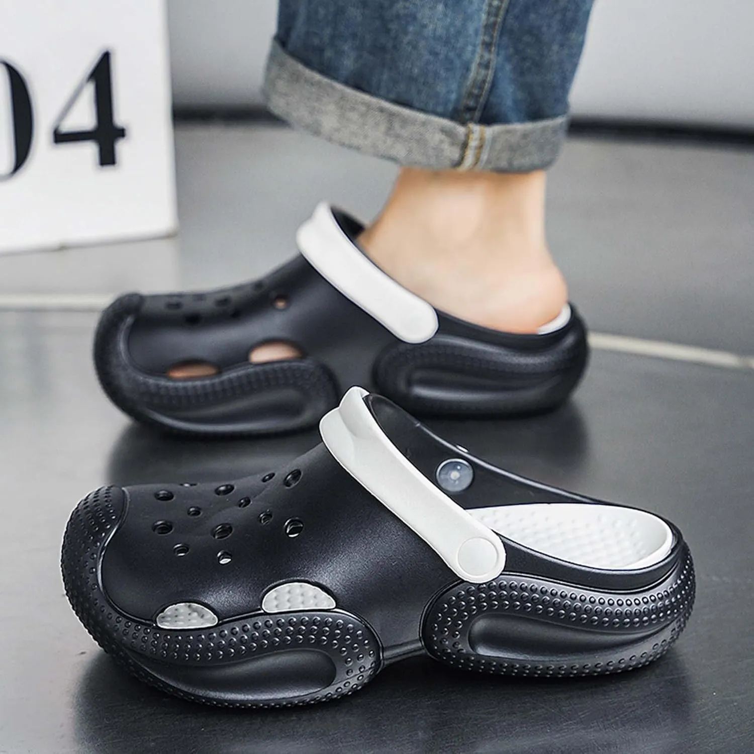 Women Men Clogs Garden Shoes Arch Support Sandals Slippers Summer Outdoor Casual Swimming Pool Beach Sandals Lightweight Soft Bottom Mule Slippers