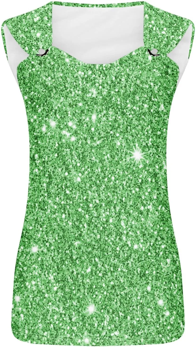Womens 2024 Summer Tank Tops Scoop Neck Blouse Shirts Loose Fit Sleeveless Tunic Tops Trendy Casual Ladies Clothing