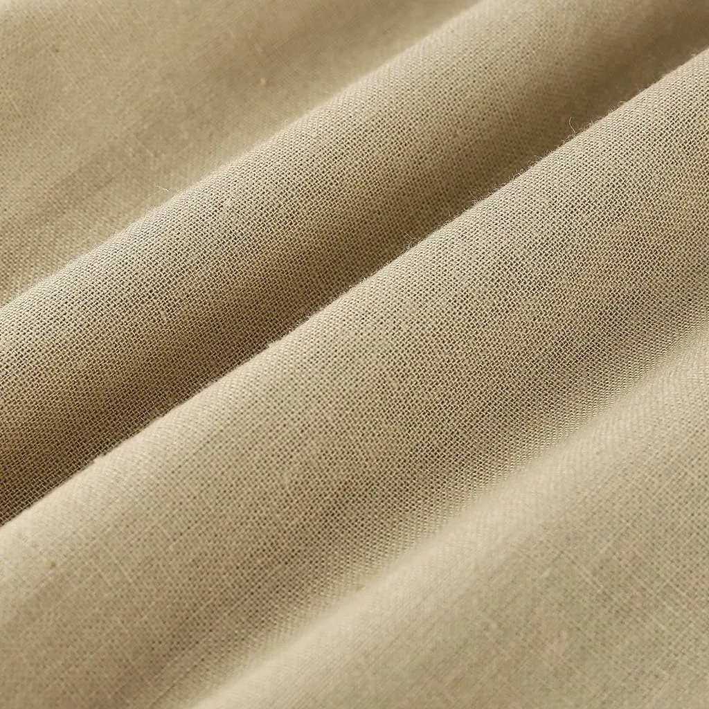 Womens Capri Linen Pants Casual Summer Baggy Wide Leg Beach Pants Elastic High Waist Palazzo Lounge Cropped Trousers