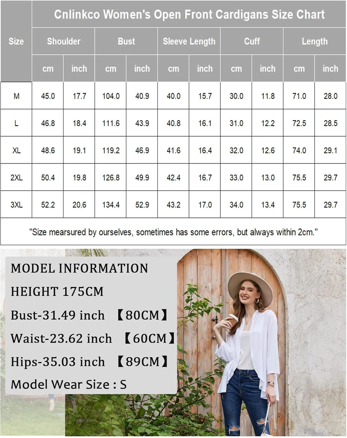 Women's Cardigans Lightweight 3/4 Sleeves Open Front Cardigan Casual Loose Draped Ruffles Knit Sweaters