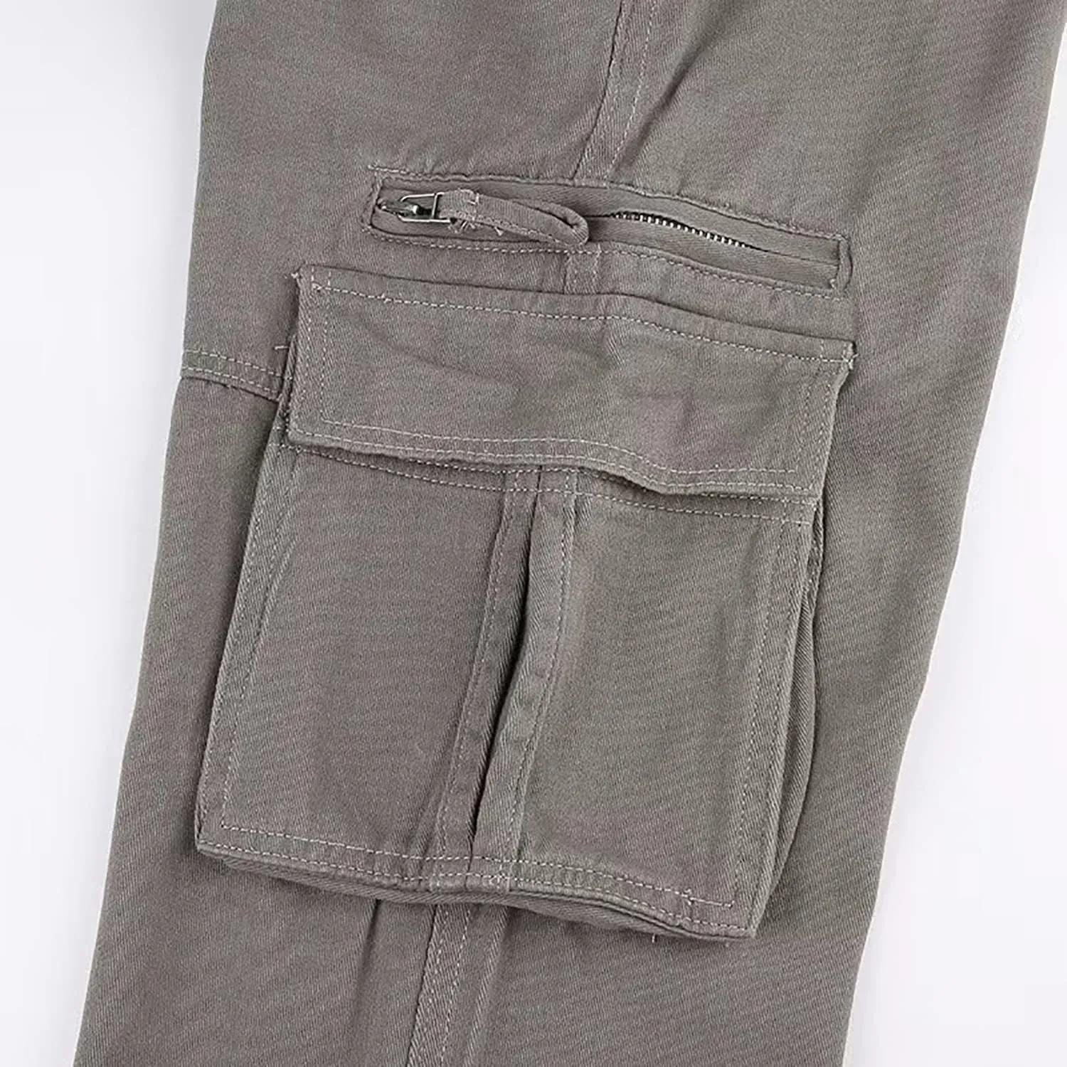 Women's Cargo Jeans High Waist Baggy Jeans Flap Pocket Loose Fit Straight Wide Leg Y2K Streetwear