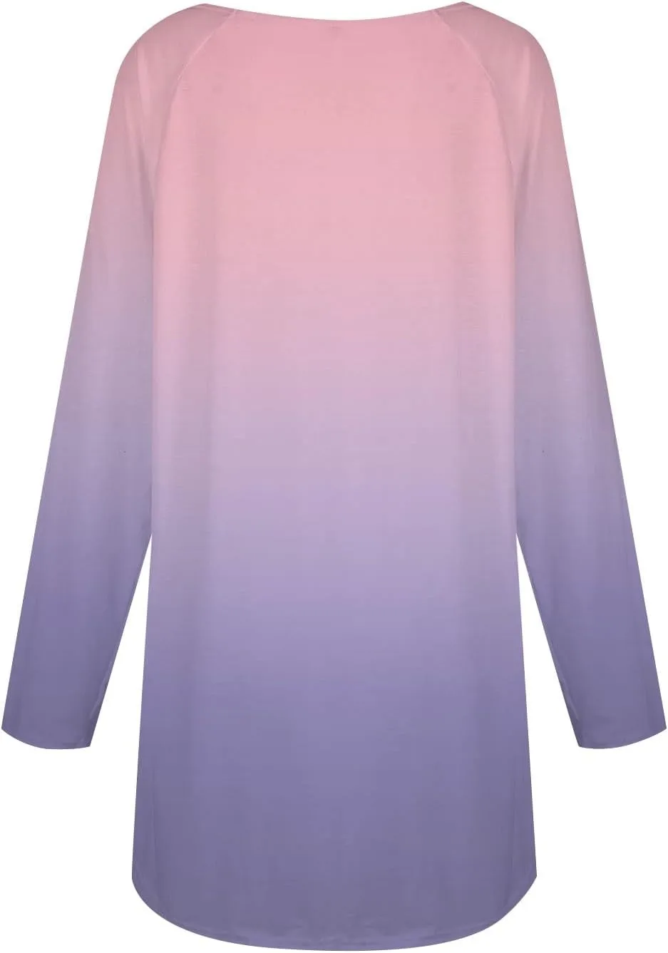 Women's Fall Long Sleeve T-Shirts Crewneck Gradient Printing Tops Oversize Outfits Blouse Sweatshirt 2024
