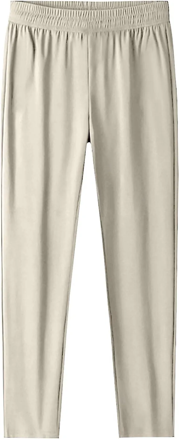 Women's Fashion Athletic Exercise Pants Active Breathable Trousers Cute Elastic Solid Color Outfits
