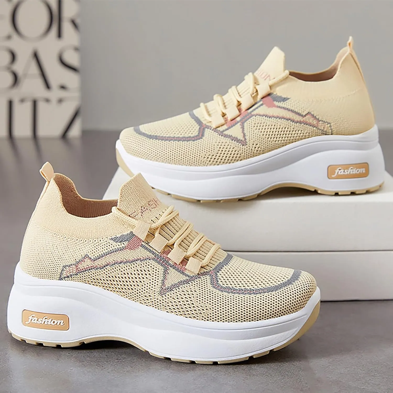 Women's Fashion Sneakers Slip On Casual Shoes Mesh Running Shoes Non Slip Hiking Shoes Women Waterproof