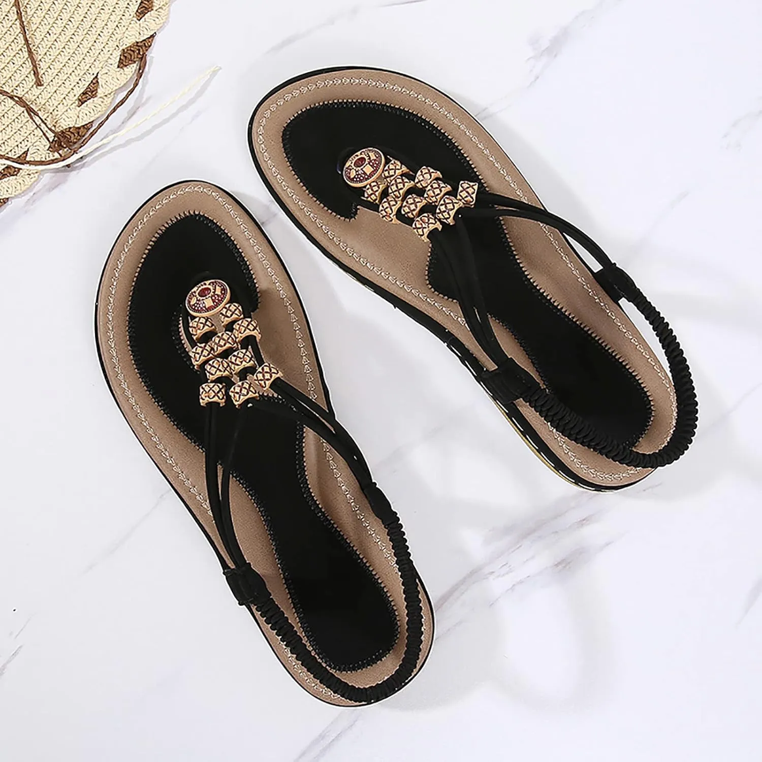 Women's Flats Sandals Orthopedic Dressy Sandals Stylish with Arch Support 2025 Hot Summer Holiday Party Shoes