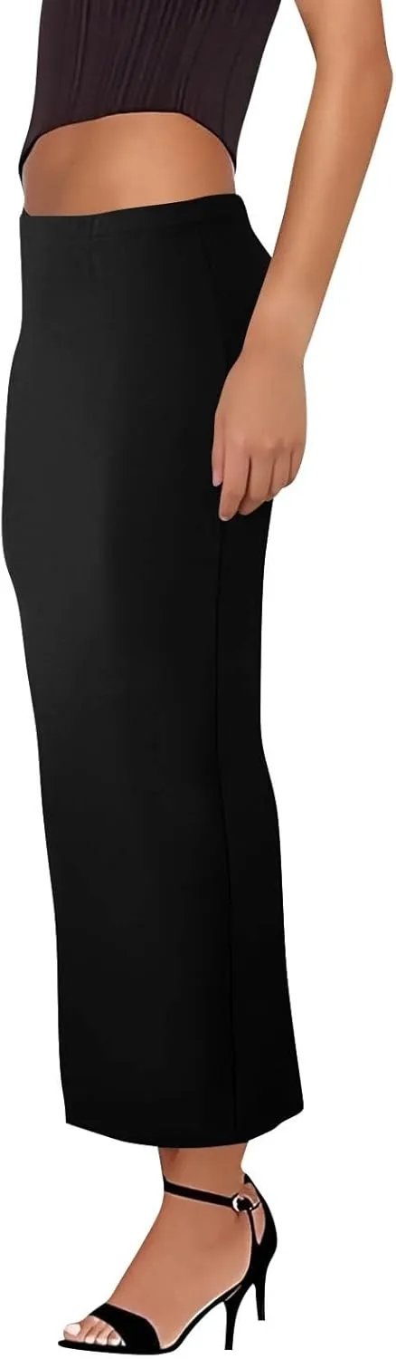 Women's Flowy Skirts Summer Casual High Waisted Ruched Maxi Long Bodycon Going Out Skirts, S-2XL