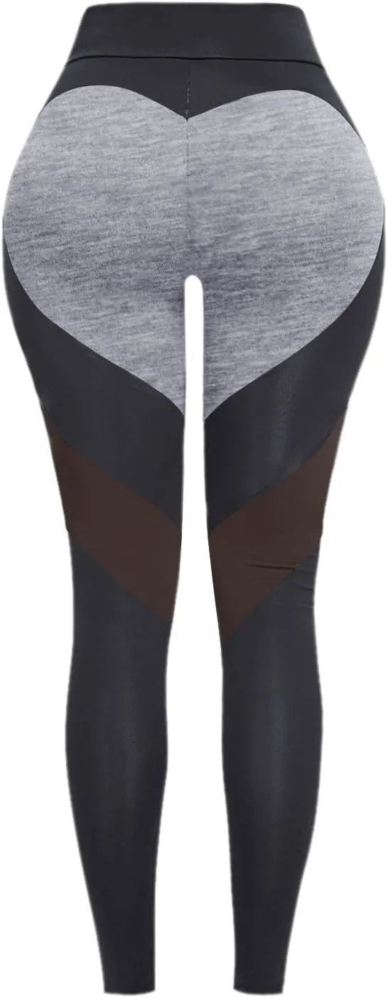 Women's High Waist Leggings Heart Butt Yoga Trousers Jogging Bottoms Push Up Fitness Trousers Women Leggings Gym