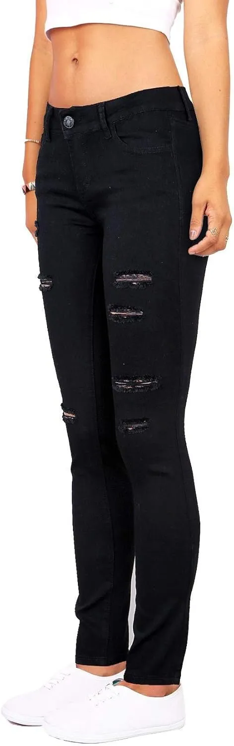 Women's High Waisted Jeans for Women Ripped Skinny Stretch Jeans Distressed Butt Lifting Denim Pants