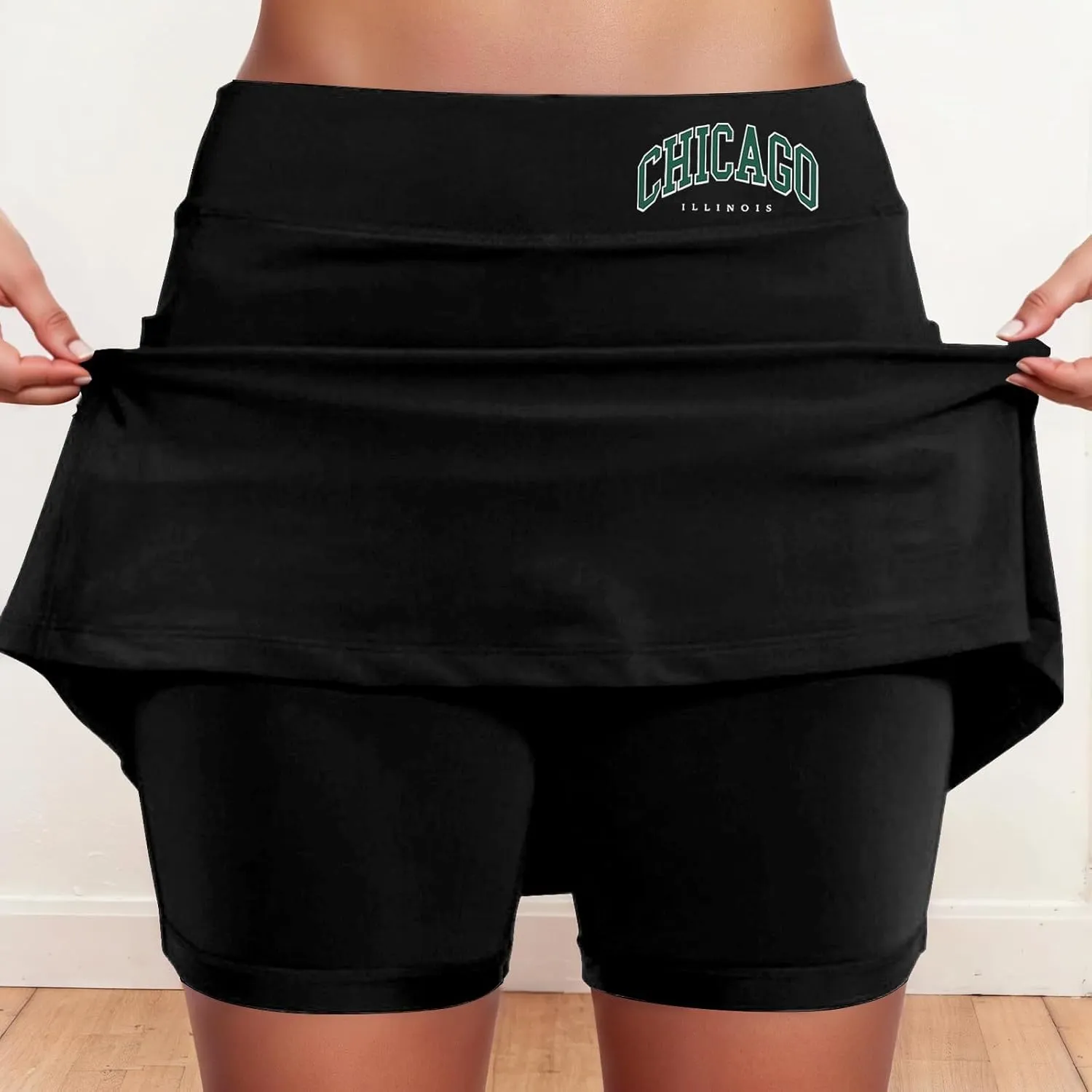 Womens Skorts with Pockets Tummy Control Summer Plus Size High Waist Skirt with Shorts Athletic Tennis Skirts Yoga Skort