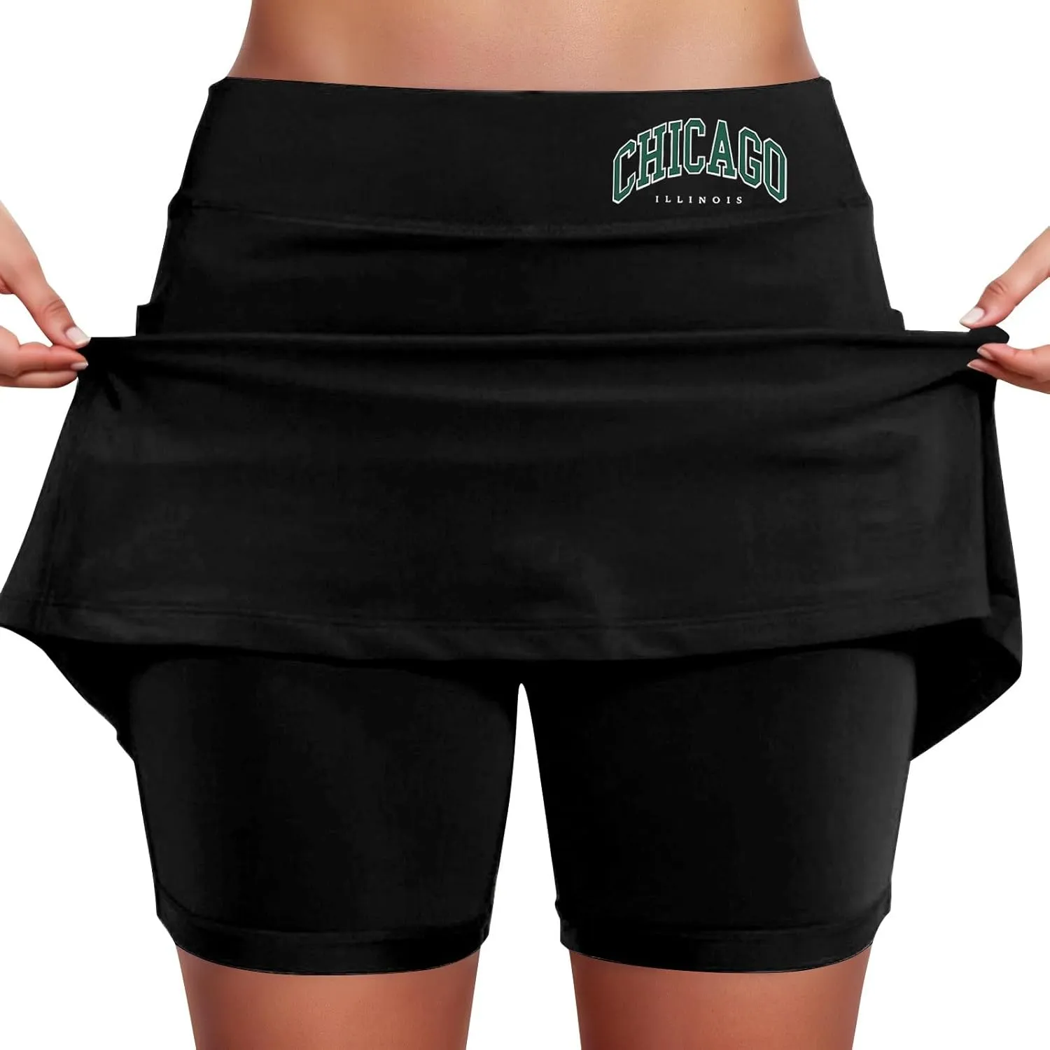 Womens Skorts with Pockets Tummy Control Summer Plus Size High Waist Skirt with Shorts Athletic Tennis Skirts Yoga Skort