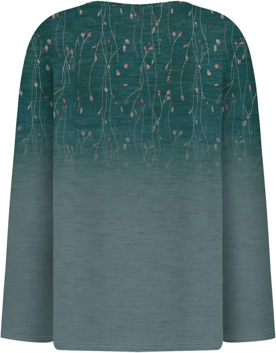 Womens Spring Long Sleeve Tops Button Down Henley V Neck Shirts Dressy Casual Fall Floral Blouses