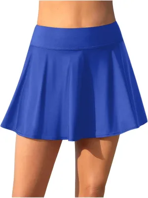 Womens Swim Skirts High Waisted Bathing Suit Bottoms Stretch Quick Dry Bikini Bottoms Tummy Control Swimsuits Skirts