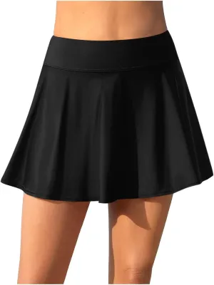 Womens Swim Skirts High Waisted Bathing Suit Bottoms Stretch Quick Dry Bikini Bottoms Tummy Control Swimsuits Skirts