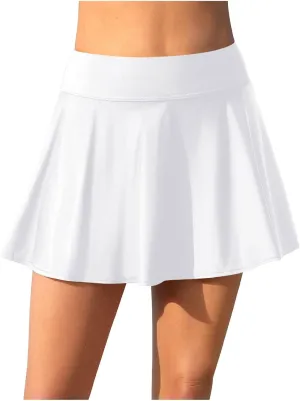 Womens Swim Skirts Tummy Control Swimsuits Skirt High Waisted Bathing Suit Bottoms Stretch Quick Dry Bikini Bottoms