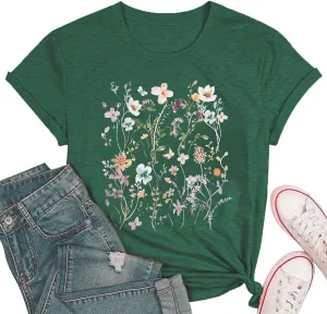 Women's T Shirts Short Sleeve Shirt Cute Graphic Tees Loose Casual Summer Tops