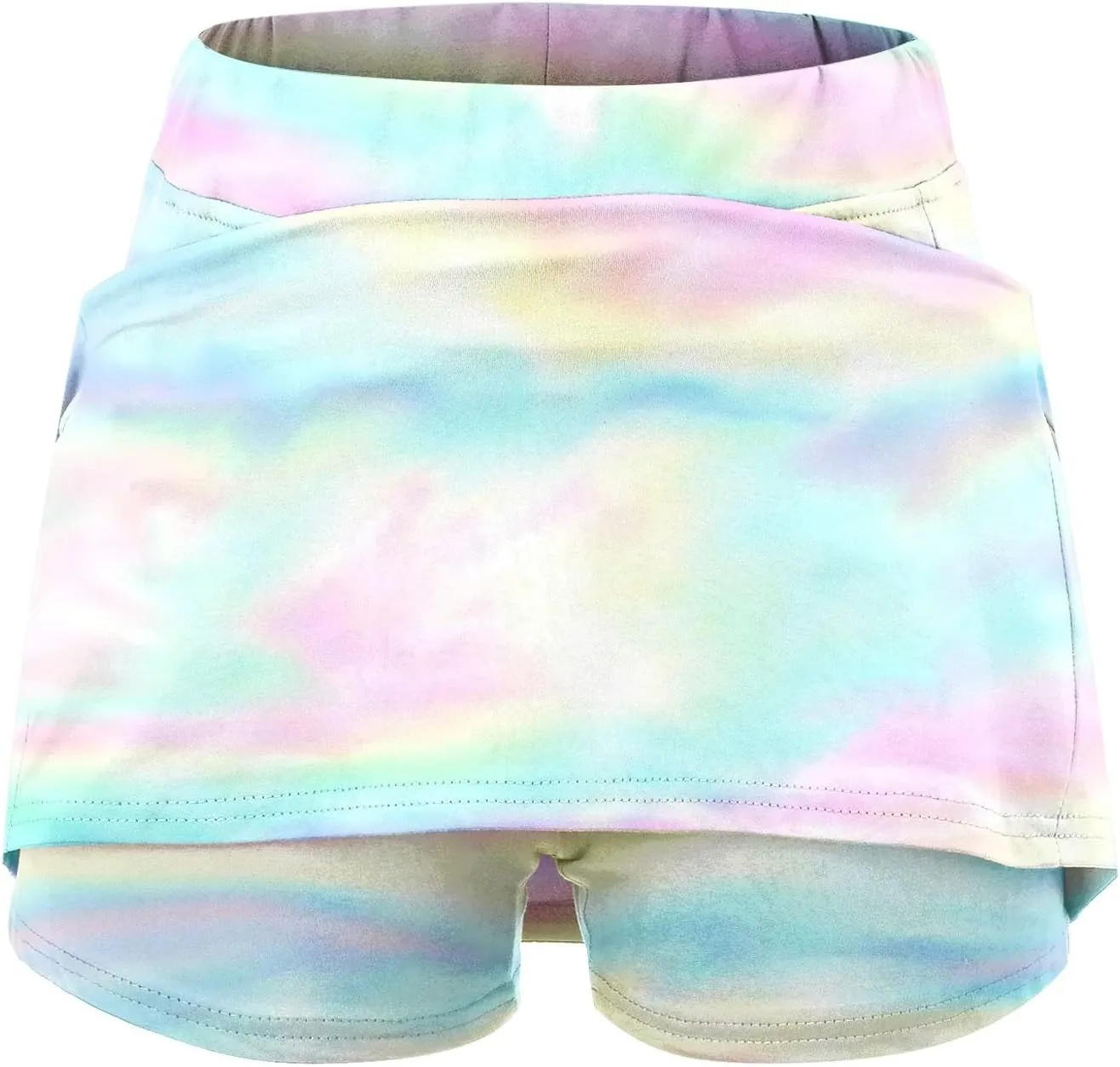 Women's Tennis Golf Mini Skirts with Pockets Casual Tie Dye High Waisted Elastic Skorts Summer Workout Skirt Inner Shorts