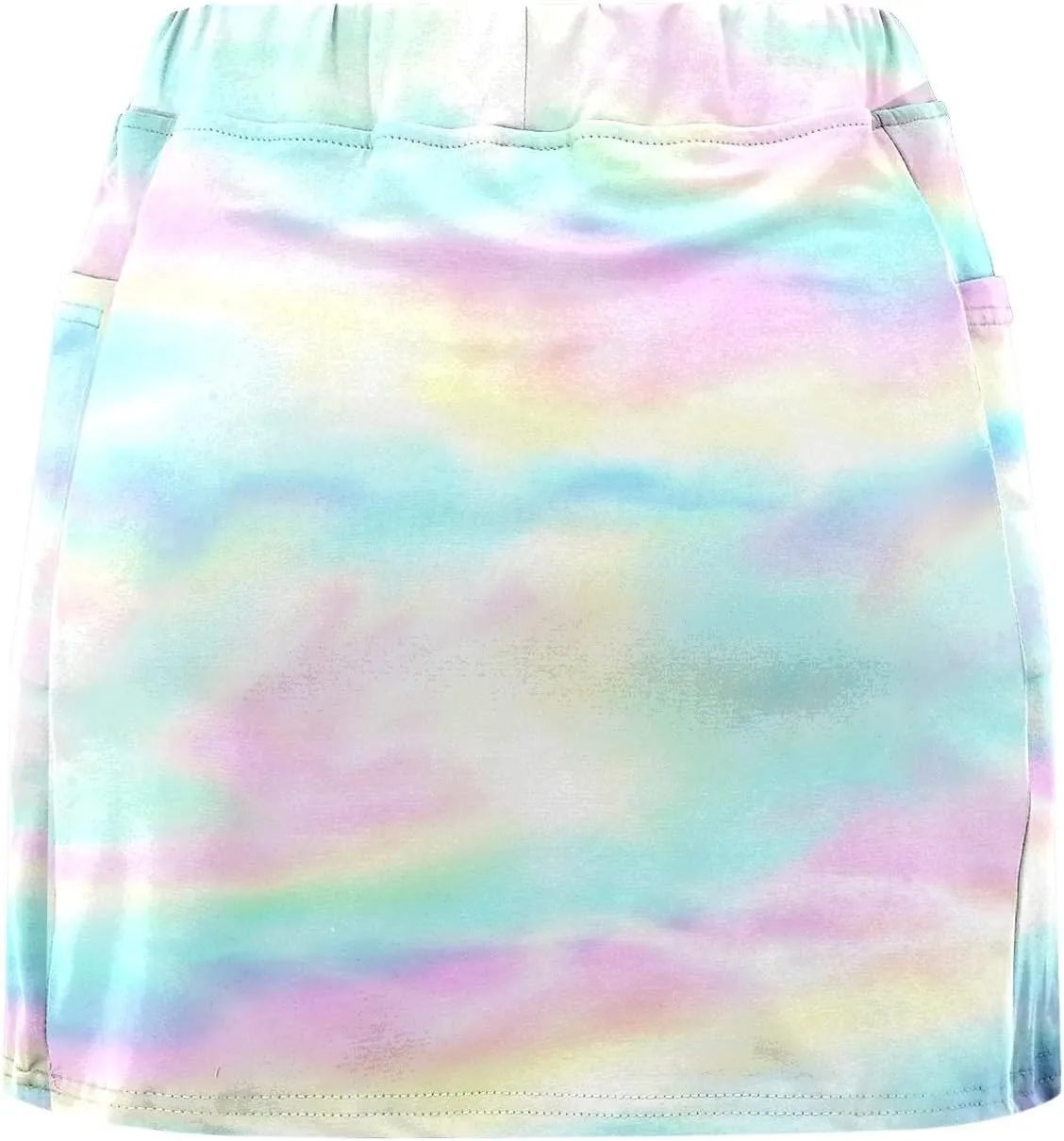 Women's Tennis Golf Mini Skirts with Pockets Casual Tie Dye High Waisted Elastic Skorts Summer Workout Skirt Inner Shorts