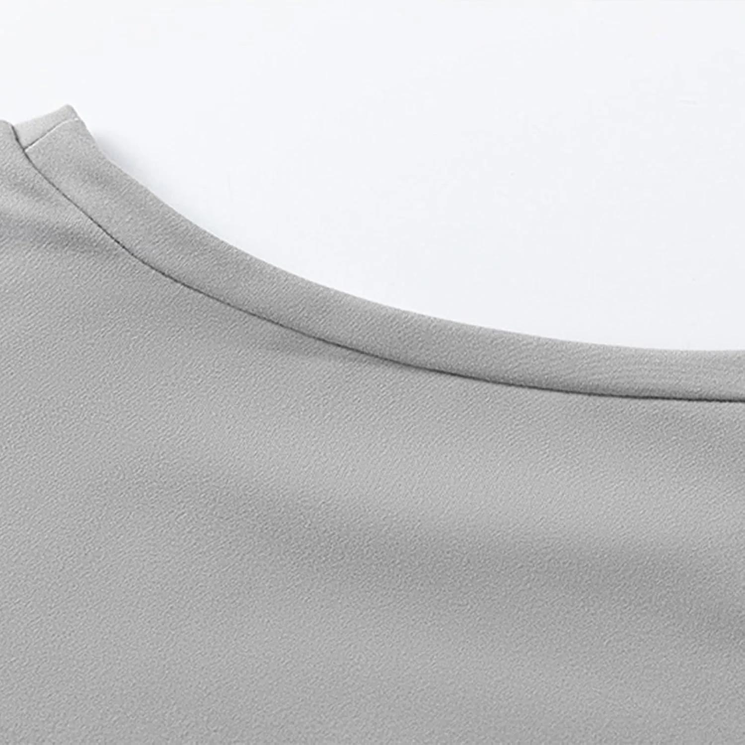 Womens Tops Trendy Solid Color Pullover Casual Long Sleeve Shirts Crew Neck Slim Stretch Clothes 2024