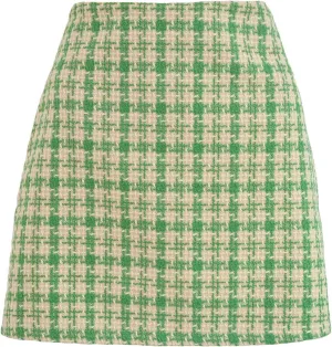 Women's Versatile Woolen Skirt Sexy High Waist Retro Skirt Dress Plaid A-line Short Trendy Casual Skirt Dresses,