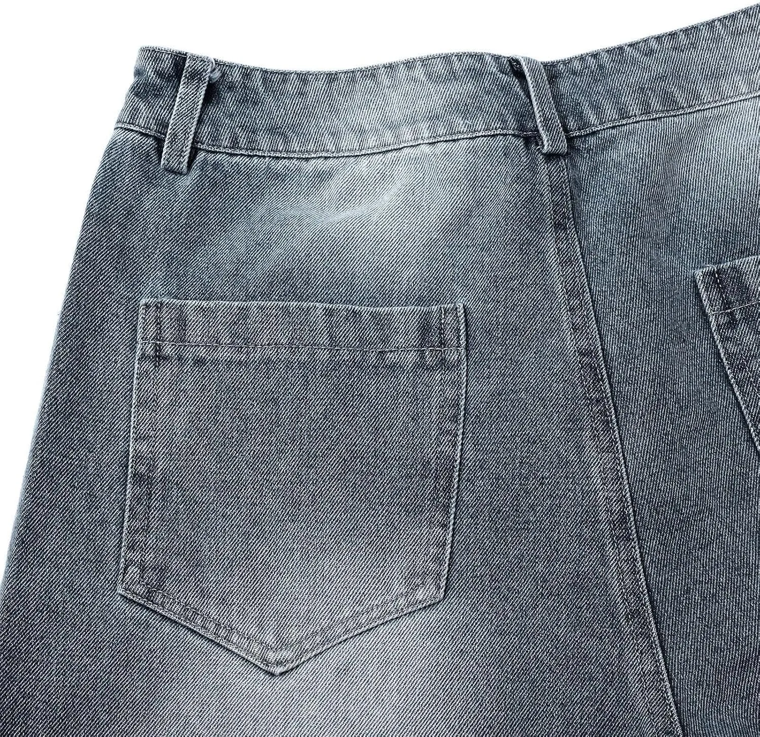 Women's Wide Leg Jeans High Waisted Jean Denim Pants with Pockets Casual Sweatpants Jeans Trousers