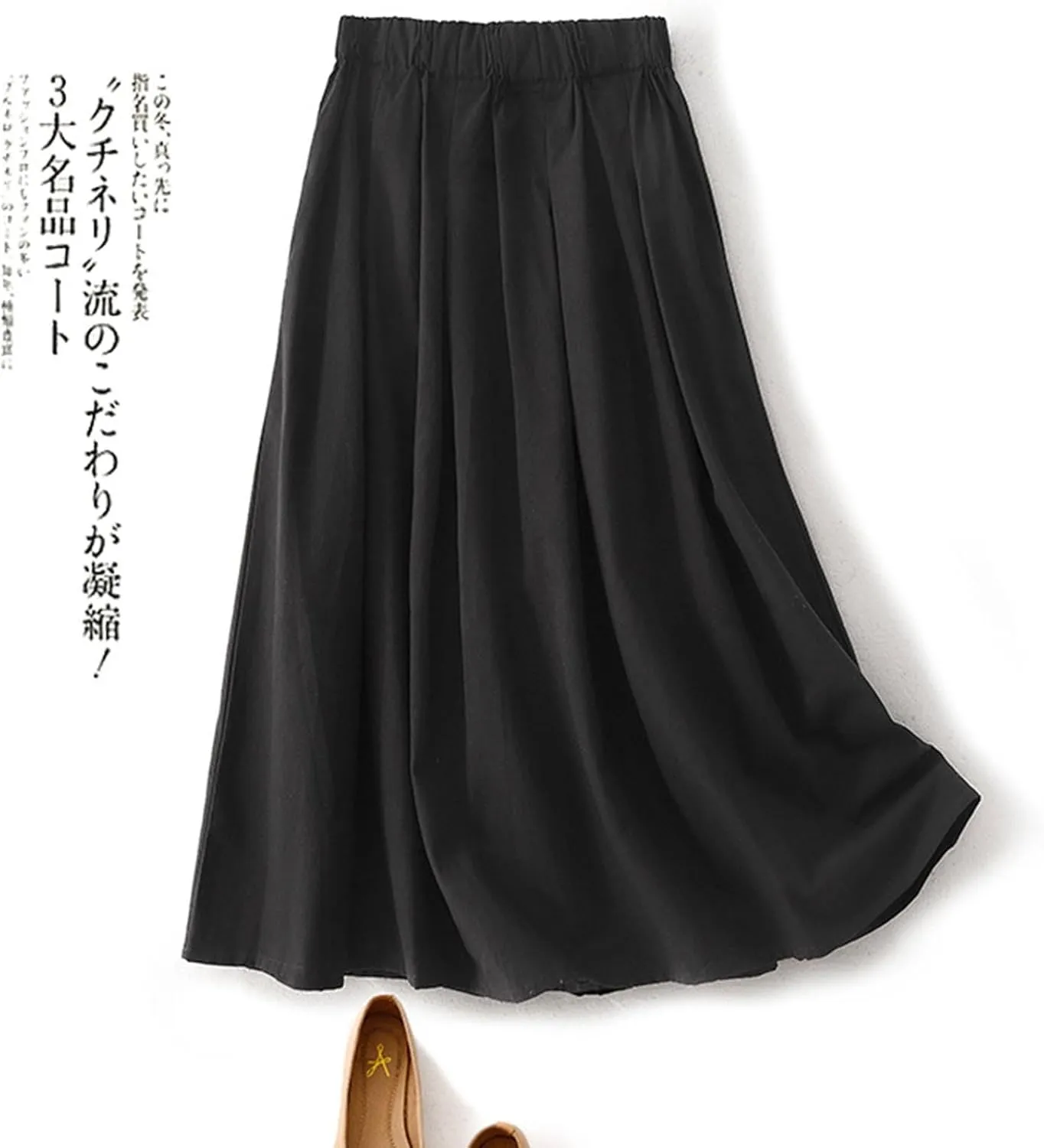 Wrap Skirts for Women Flowy Elastic High Waist Skirt Pleated A-Line Flowy Swing Cargo Skirt Loose Plus Size Skirt
