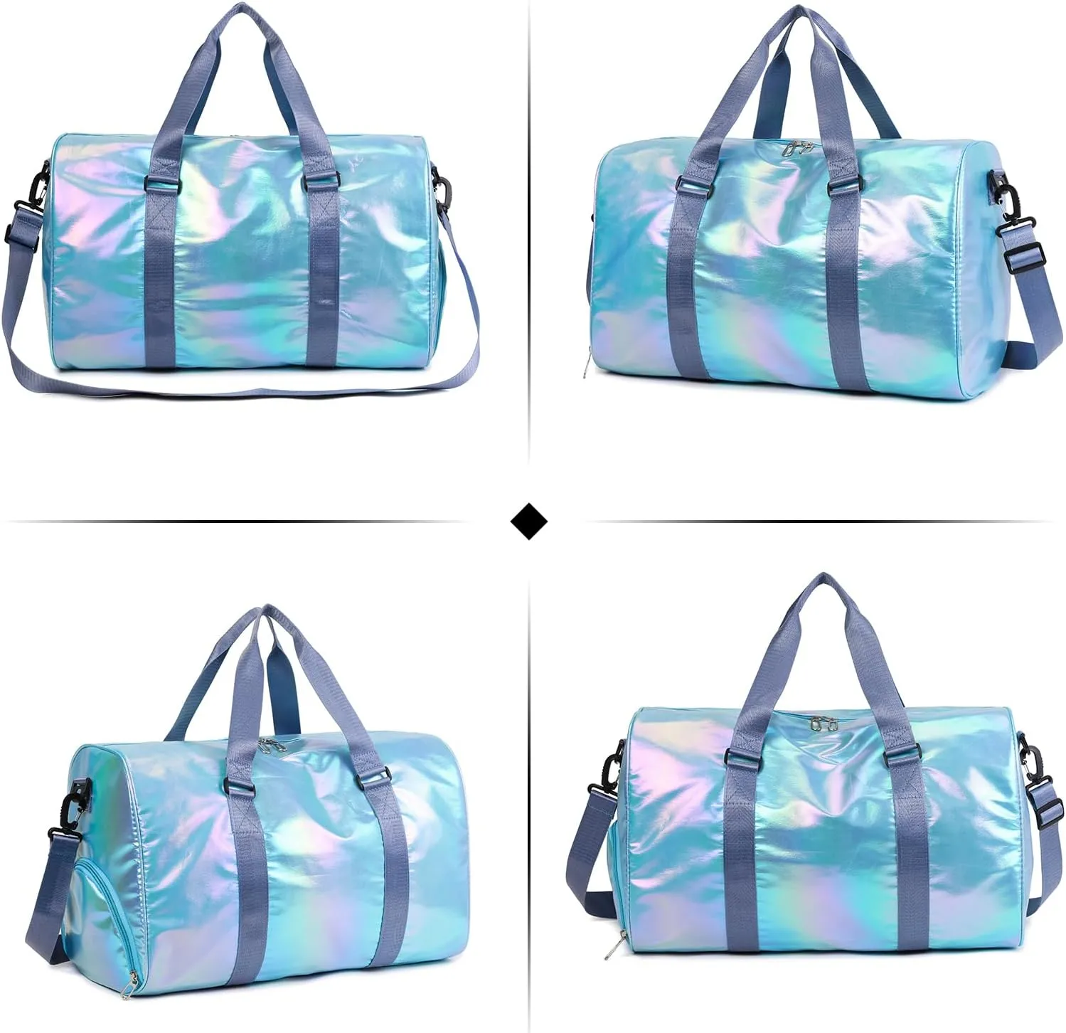 Yaopeing Gym Bag with Shoes Compartment,Sports Duffle Bag for Girls,Waterproof Travel Gym Tote Bags for Women,Blue