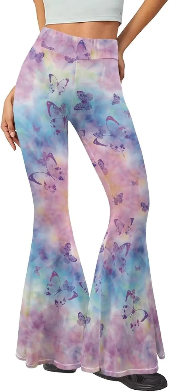 YEXIATODO Flared Yoga Pants for Women Bootleg Yoga Pants Bell Bottom Pants Soft Flared Leggings Hippie Pants Tights