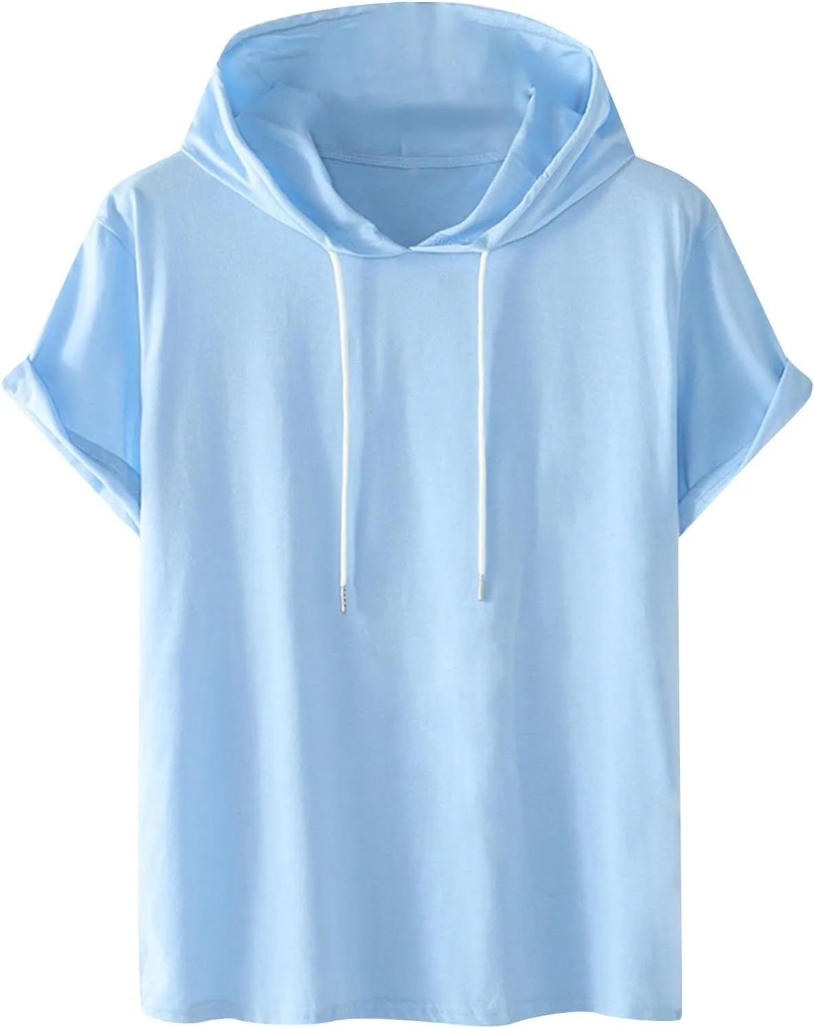 Ymosrh Men's Shirts Graphic Tees Short Sleeve Hooded T Shirts Lightweight Hoodie Pullover T Shirts Short, S-4XL