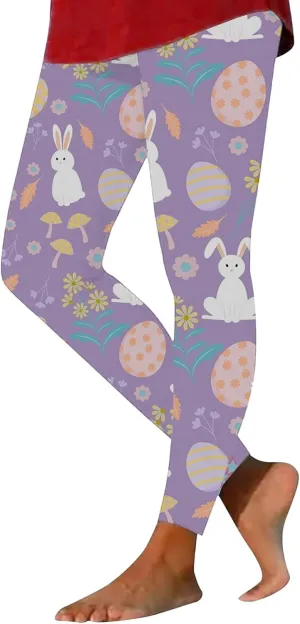 Yoga Leggings for Women Casual Animal Graphic Capris Leggings Cute Turtle Pant Soft Tummy Control Workout Yoga Pants