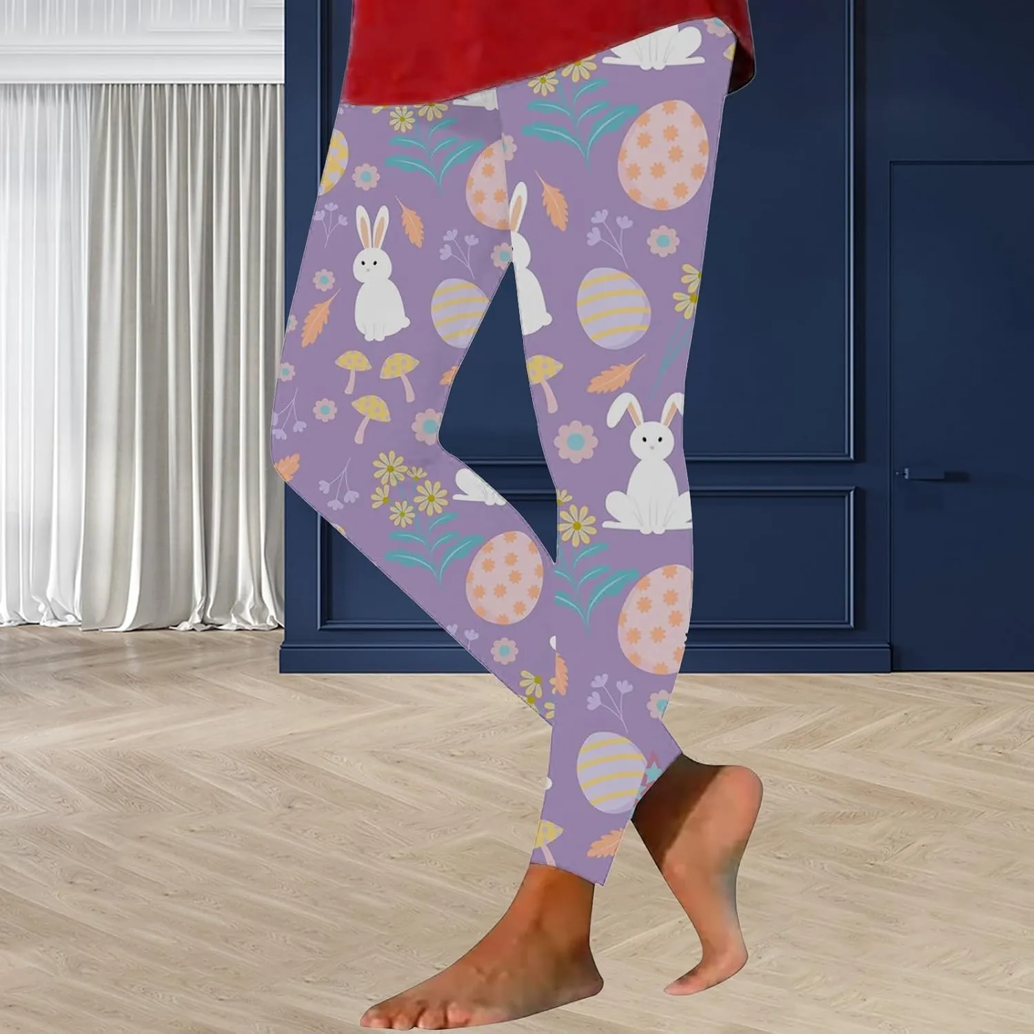 Yoga Leggings for Women Casual Animal Graphic Capris Leggings Cute Turtle Pant Soft Tummy Control Workout Yoga Pants