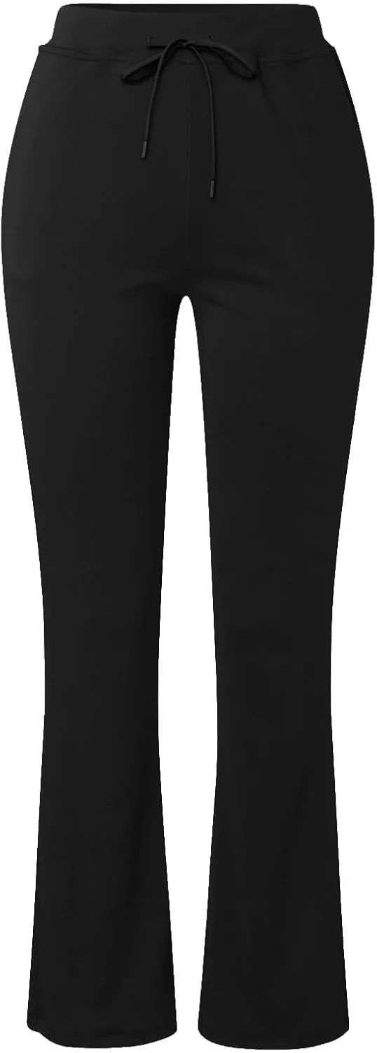 Yoga Pants Women Straight Leg Comfy High Waist Work Slacks Office Casual Stretchy Trousers Lounge Cozy Pull On Pant