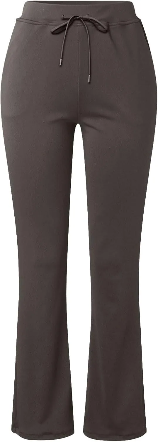 Yoga Pants Women Straight Leg Comfy High Waist Work Slacks Office Casual Stretchy Trousers Lounge Cozy Pull On Pant