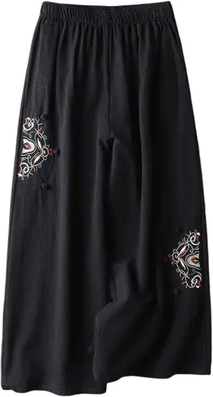 Yoga Pants Women Wide Leg Casual High Waist Loose Pants Straight Stretchy Lightweight Comfort Trousers with Pockets